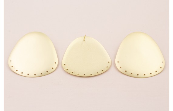 Pendiente Gota 10 agüjeros 55*50mm Oro Mate