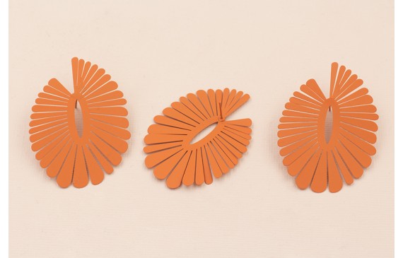 Pendiente Flor Pétalos 52*40mm Coral Pendiente Flor Pétalos 52*40mm Coral