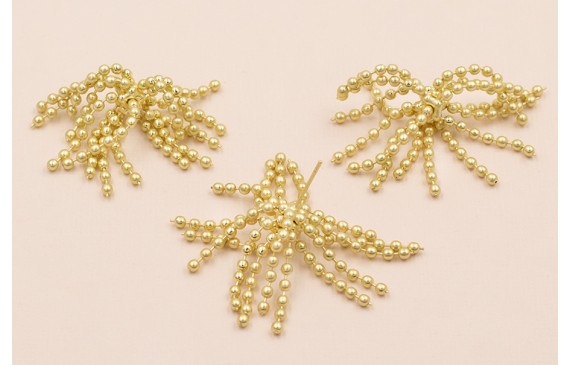 Pendiente Fleco de ristras de bolas de 10mm O.Mate