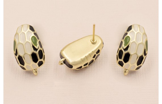 Pendiente Cabeza serpiente 30*12*7 Negro y Blanco Pendiente Cabeza serpiente 30*12*7 Negro y Blanco