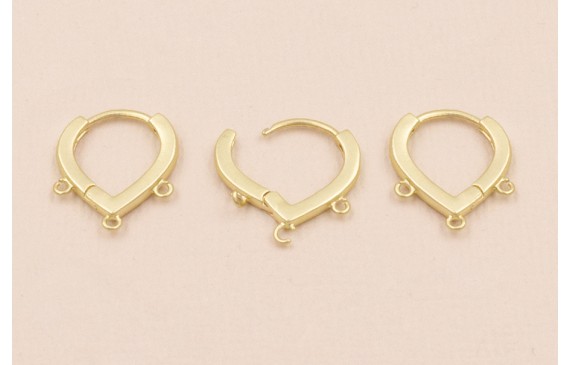 Pendiente Gota 3 anillas 16*12mm OroMate