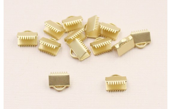 Terminal dentada 8mm Dorado Mate