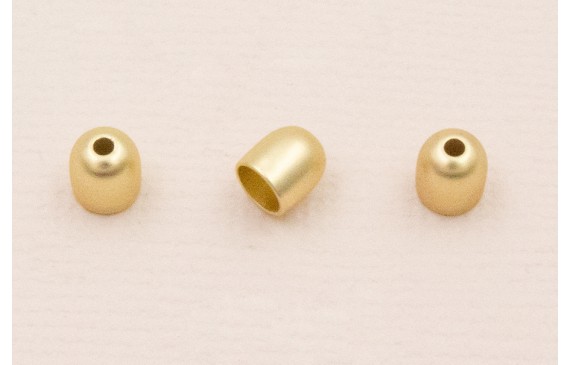 Terminal capuchon 5mm y 4mm diámetro Oro Mate