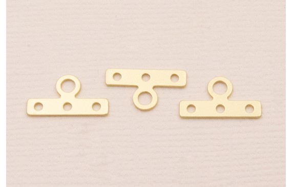 Terminal 3 vías 9*3mm Dorado Mate