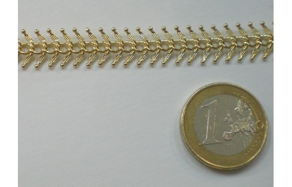 Cadena Ribetes 10mm ancho. Oro Cadena Ribetes 10mm ancho. Oro