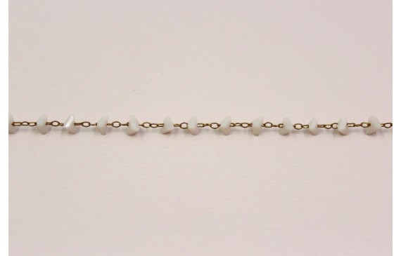 Cadena corazones cristal 3mm Gris