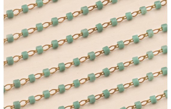 Cadena engarzada Miyuki Delika Turquesa DB2131