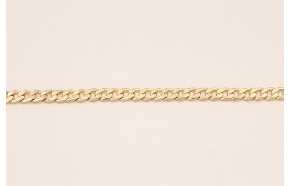 Cadena plana entrelazada de 3MM*0,5mm Oro Mate