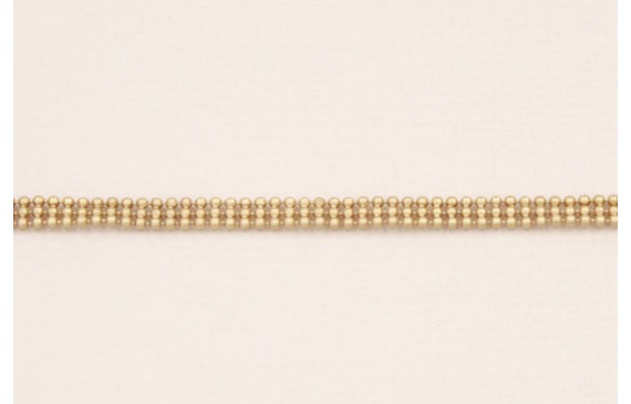 Cadena Bolas 3 bandas de 3,5*0,8mm Oro Mate