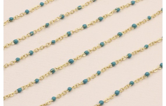 Stainless Steel: Cadena Acero eslabón 1mm Azul