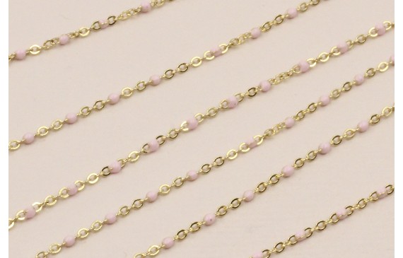 Stainless Steel: Cadena Acero eslabón 1mm Rosa Stainless Steel: Cadena Acero eslabón 1mm Rosa