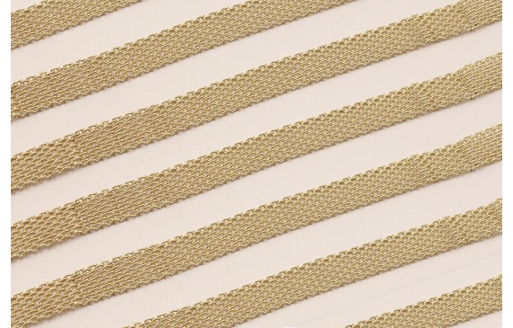 Cadena Tira de 9mm Dorado Mate
