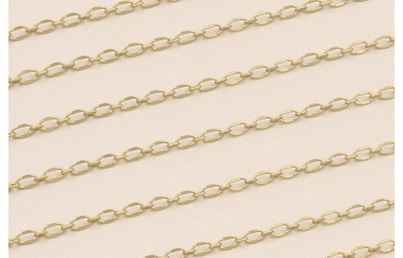 Cadena eslavon ovalado 4*2mm Dorado Mate