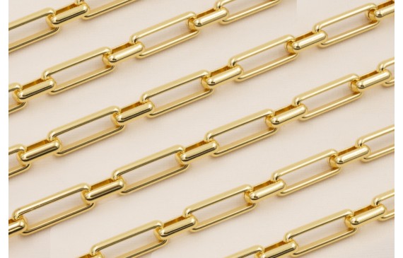 Cadena eslabon de 10 y 28*12*3mm Oro
