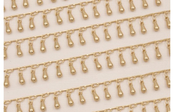 Cadena con Pivotes de 5mm Dorado Mate Cadena con Pivotes de 5mm Dorado Mate