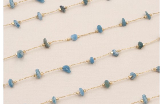 Cadena Dorado Mate Amatista 4-5mm