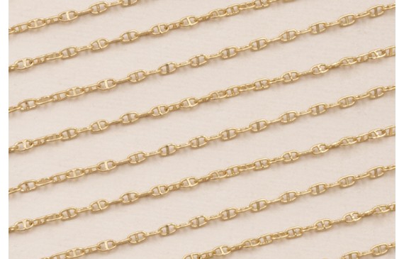 Cadena eslabon 4*2mm Dorado Mate