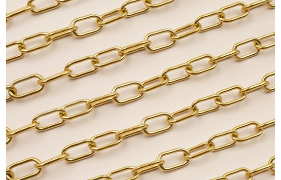 Stain Steel: Cadena acero eslabón 10*6 Oro
