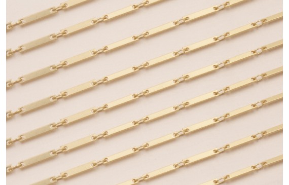 Cadena Listones de 10*2mm Dorado Mate Cadena Listones de 10*2mm Dorado Mate