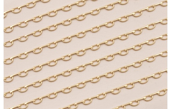 Cadena Medio Aro 4*2mm Dorado Mate