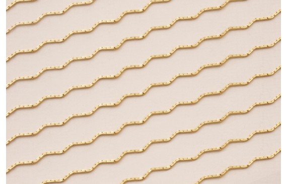 Cadena Zig-Zag 1mm Dorado Mate