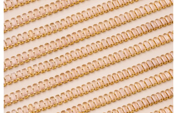 Cadena strass Cristales Rosa de 2,5*5mm