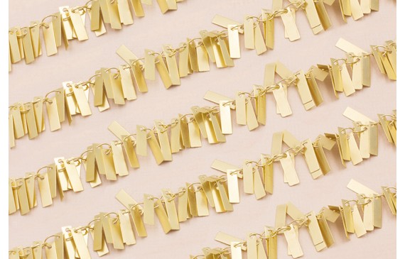 Cadena Ramillates rectangulos 10*3 Oro Mate