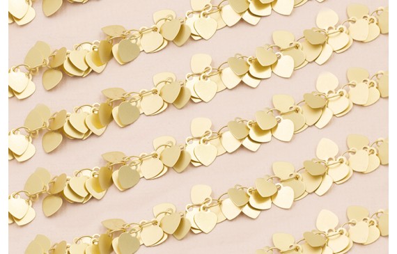 Cadena Ramillates de pétalos 6*6mm Oro Mate