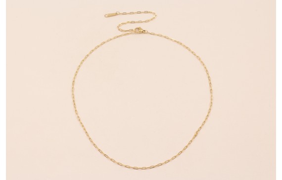 Cadena Completa con cierre 43cms Acero eslabon 1mm