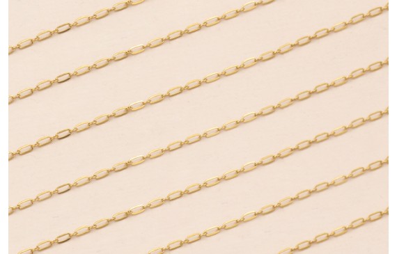 Cadena Eslabón Acero Inox micro Ovalo de 4*1,5 Oro