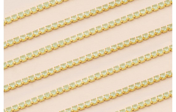 Cadena Strass Critstal 2mm Agua Opal Cadena Strass Critstal 2mm Agua Opal