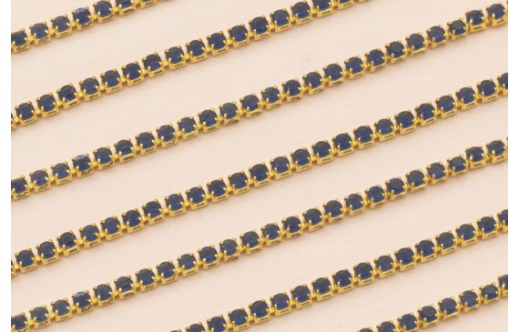 Cadena Strass Critstal 2mm Azul intenso Cadena Strass Critstal 2mm Azul intenso