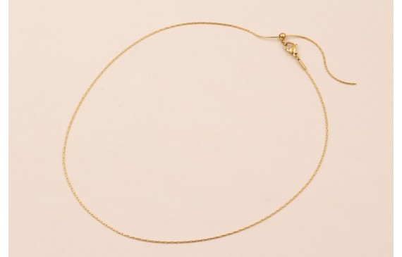 Collar Completo Acero Extensible Hilo de Cordón Collar Completo Acero Extensible Hilo de Cordón