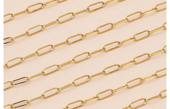 Cadena Acero Inoxidale eslabón 6*3mm Dorado