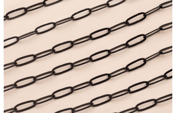 Cadena Eslabón 13*5mm Esmalte Negro