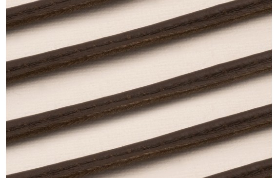 Cuero cosido relleno de Algodón de 3mm Marrón