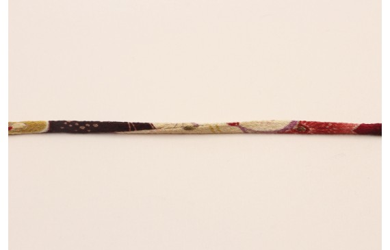 Lazo Tubo Kimono 3mm Granates, verdes y cremas