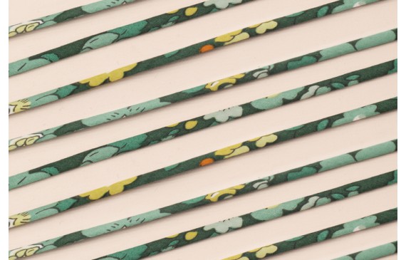 Lazo 4mm Liberty Flores Tonos verdes Lazo 4mm Liberty Flores Tonos verdes