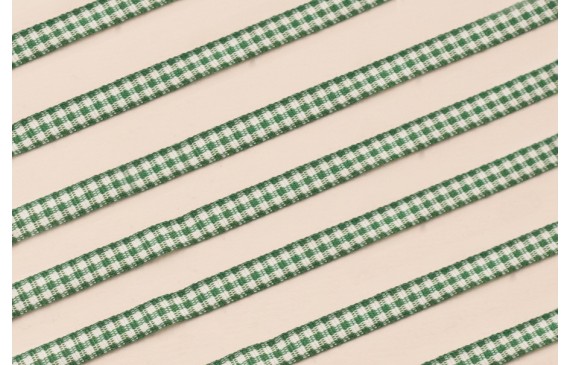 Lazo de Mini Vichy 5mm cuadros verdes