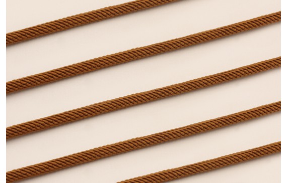 Cordón retorcido trenzado 4mm Color Marrón