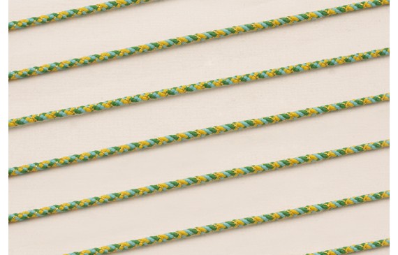 Driza 2mm Hilo Metálico Verde y Turquesa