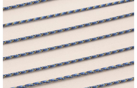 Driza 2mm Hilo Metálico Colores Azules