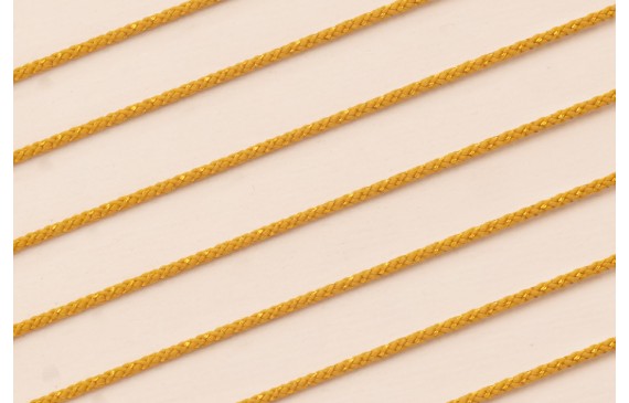 Cordón de 1,5mm con Hilo Dorado Color Mostaza