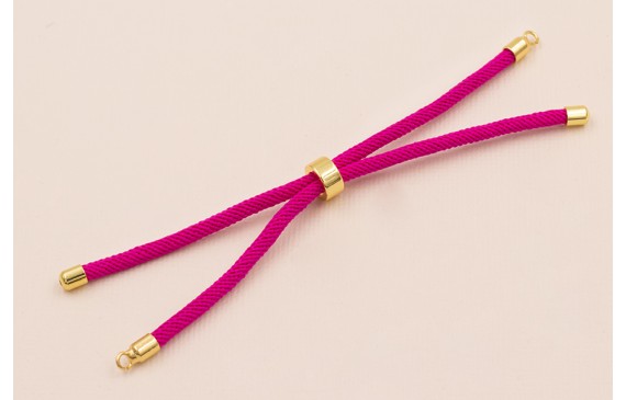 Cordón de 3mm Preparado para Pulsera color Fuxia Cordón de 3mm Preparado para Pulsera color Fuxia