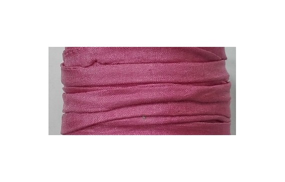 Cinta de seda Natural cosida 5-7mm rosa fuerte