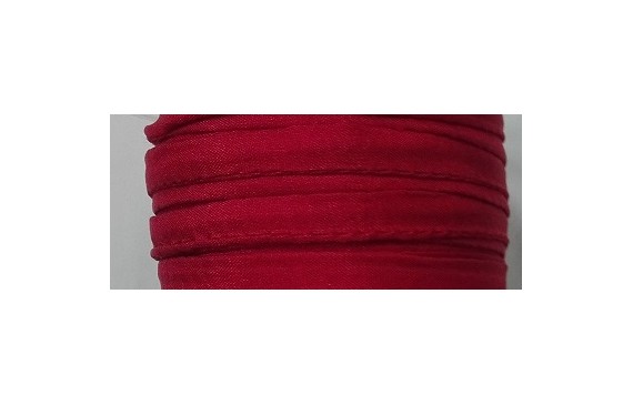 Cinta de seda Natural cosida 5-7mm rojo