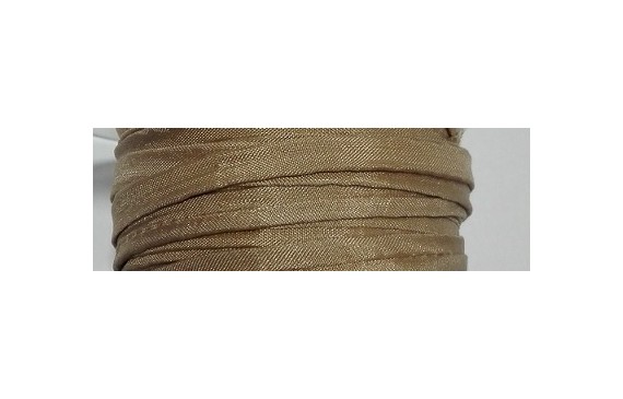 Cinta de seda Natural cosida 5-7mm marrón Claro