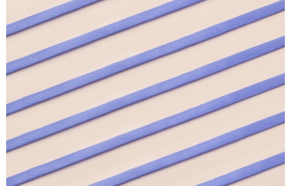 Cinta de seda Natural cosida 5-7mm Azul