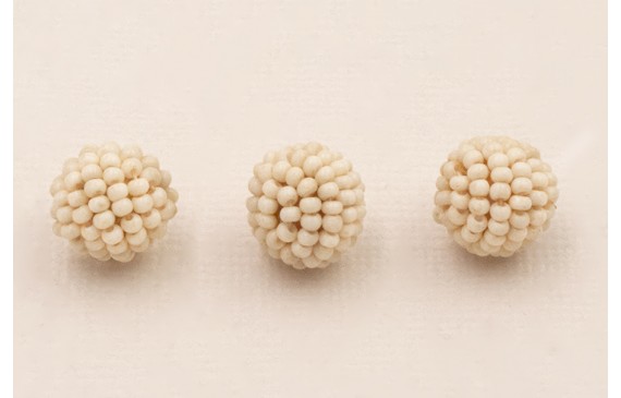 Bola abalorio 11mm Crema Bola abalorio 11mm Crema