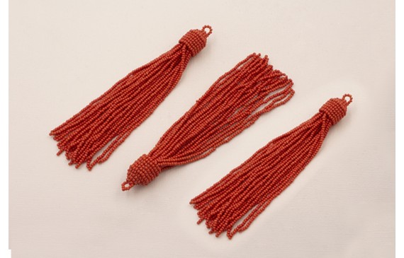 Fleco de Abalorio de 120mm Coral Fleco de Abalorio de 120mm Coral
